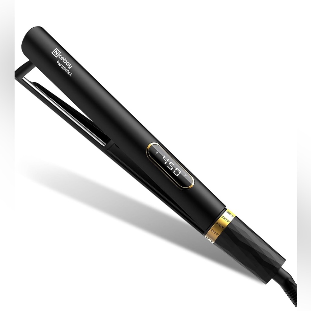 Nicebay 2-in-1 Hair Straightener and Curler Iron with 5 Temps